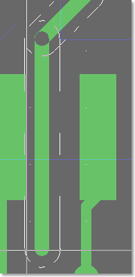 BAE Version 6.8: Layout Editor - Gridless Trace DRC Snap: Gridless routing alongside obstacle edges