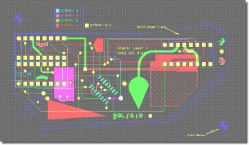 BAE Version 7.2: Layout Editor: View PCB Layout Solder Side