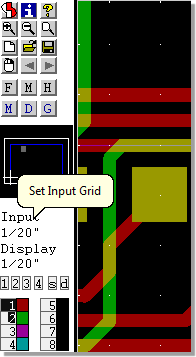 BAE Version 7.4: Layout Editor: Toolbar Grid Display and Grid Selection